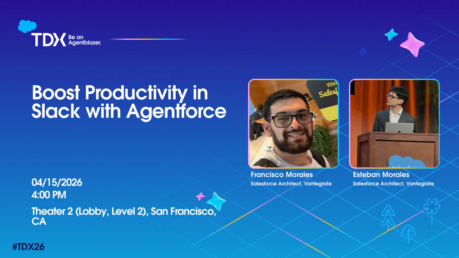 Salesforce vuelve a elegir a Vantegrate como speakers: de llenar auditorios en Dreamforce a presentar en TDX 2026