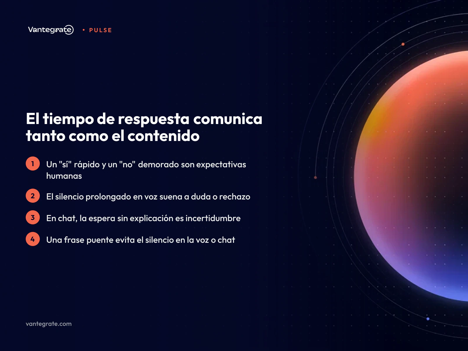 Infografía sobre cómo el tiempo de respuesta de una IA influye en la percepción del usuario.