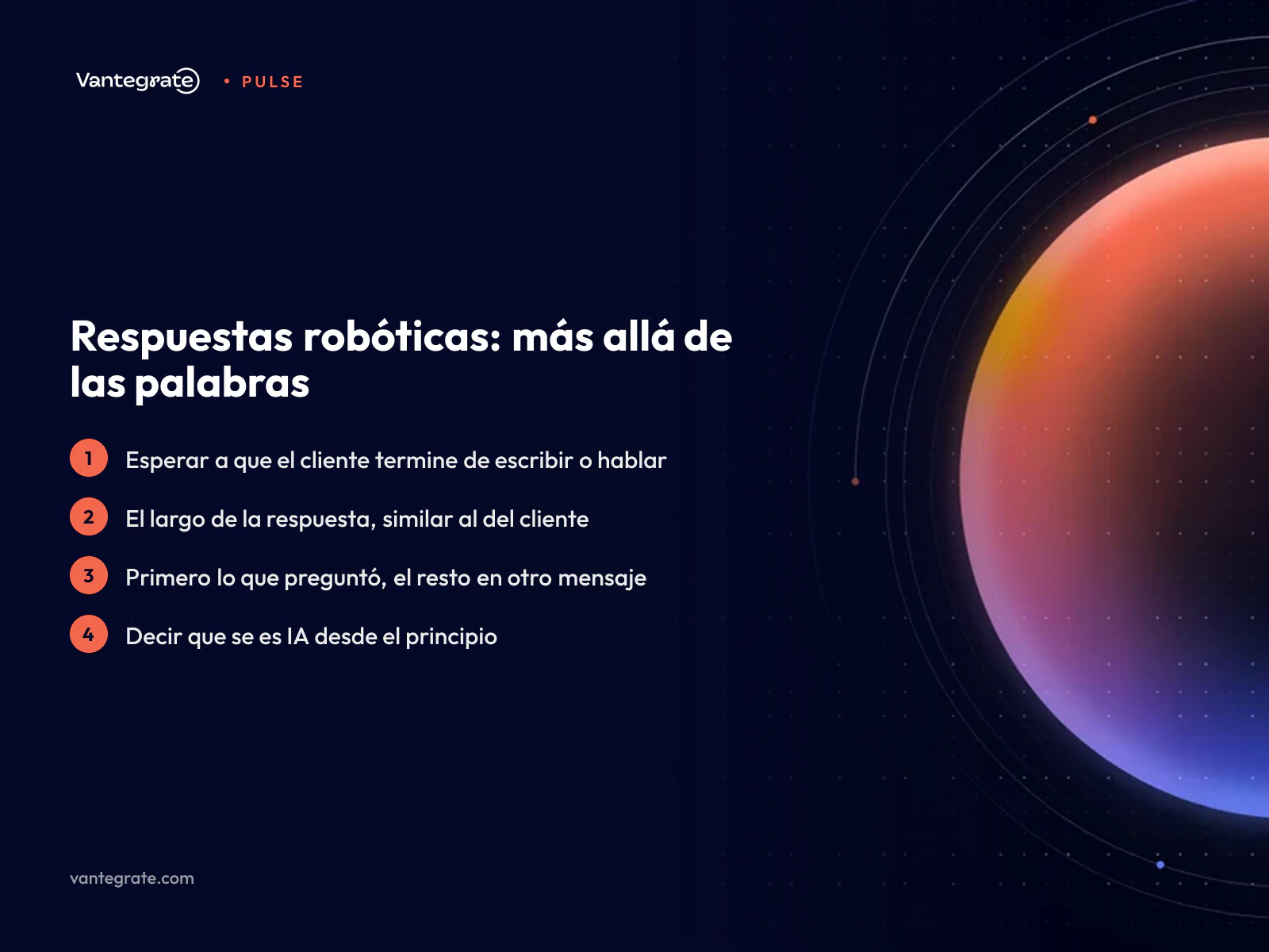 Infografía sobre las características de las respuestas de IA que suenan a robot.