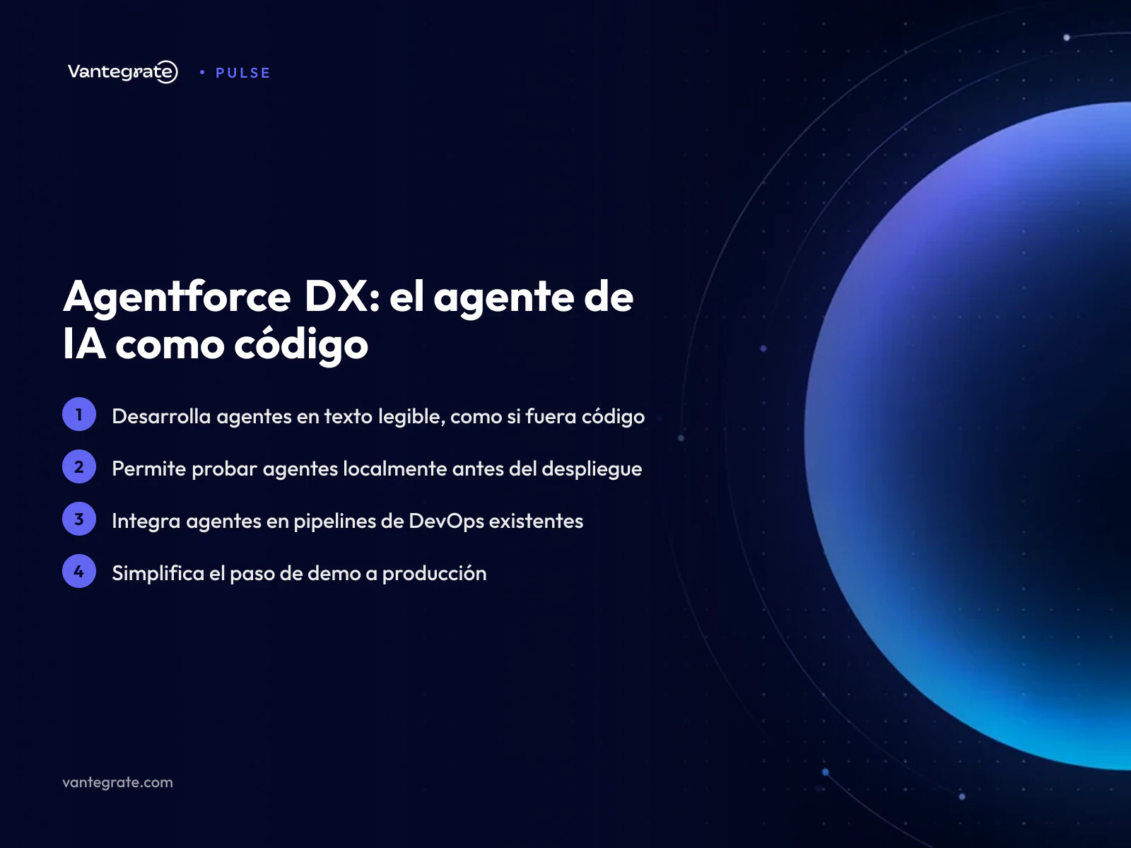 Diagrama de un flujo de trabajo de desarrollo de software con íconos de código, nube y engranajes, representando Agentforce