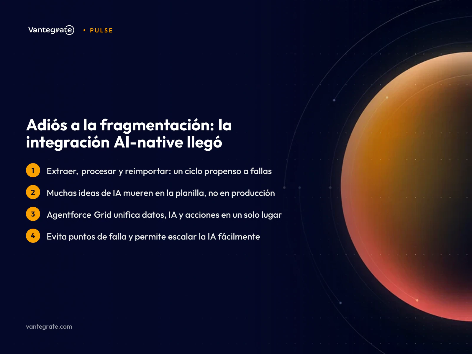 Diagrama que muestra la eliminación de silos de datos y la unificación de herramientas en un solo flujo de trabajo.