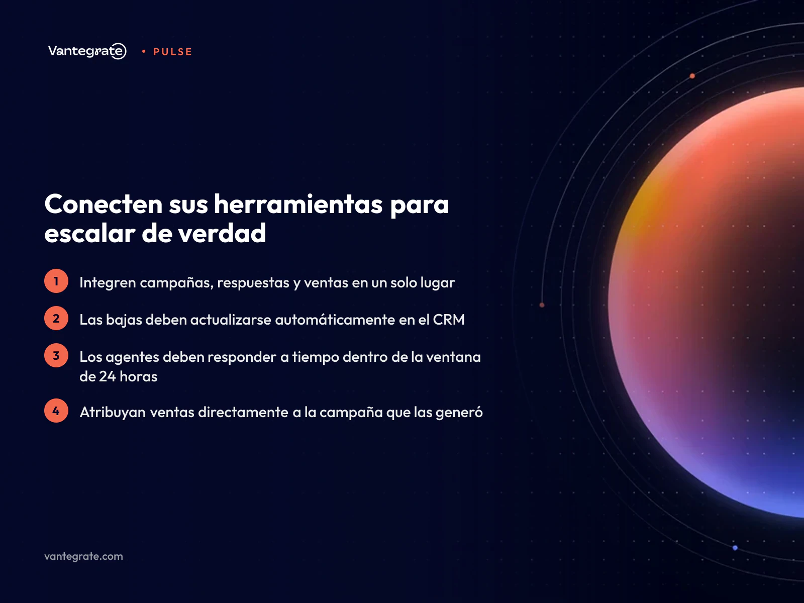 Infografía sobre la integración de herramientas en campañas de WhatsApp, con el flujo de datos entre CRM, envíos y ventas.