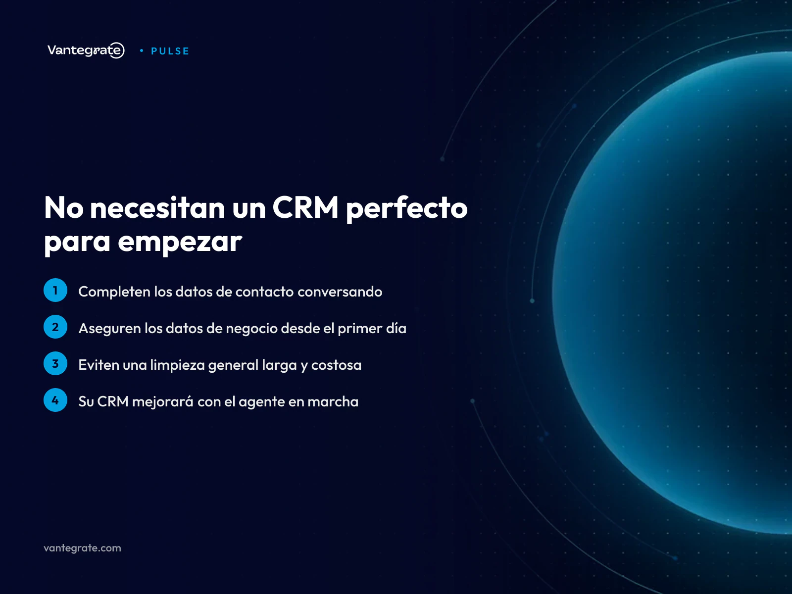 Gráfico que ilustra cómo un CRM con datos incompletos puede mejorarse progresivamente con un agente de IA.