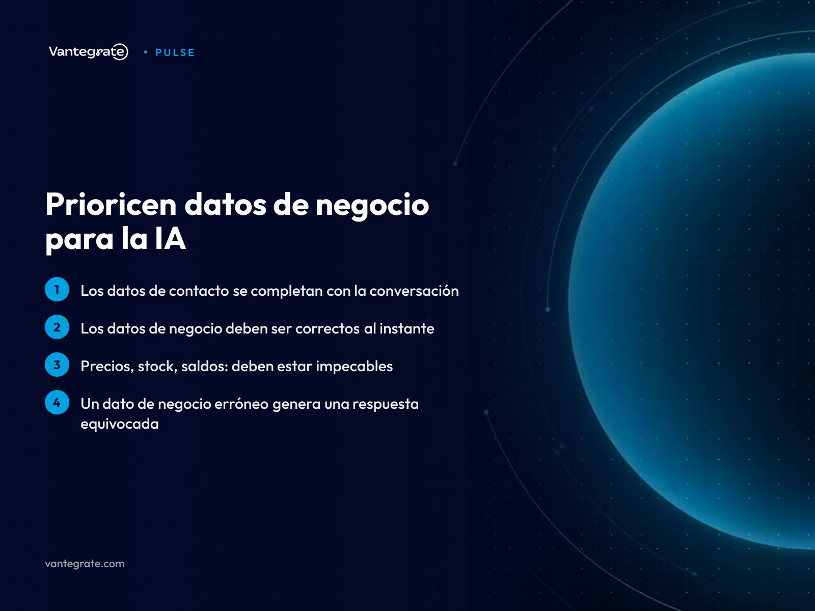 Infografía que compara la exigencia y el impacto de los datos de contacto y los datos de negocio para un agente de IA.