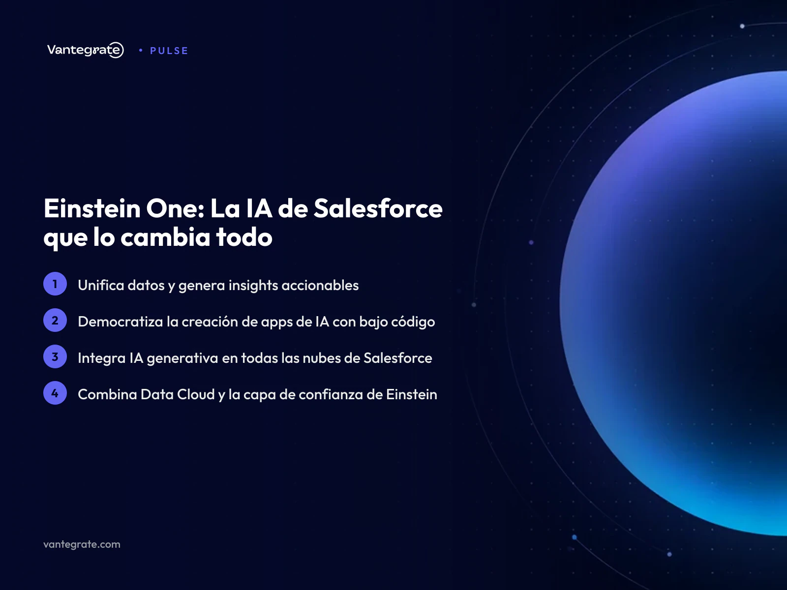 Gráfico que muestra la relación entre Einstein One, Data Cloud y las aplicaciones de IA, con íconos de datos y una interfaz