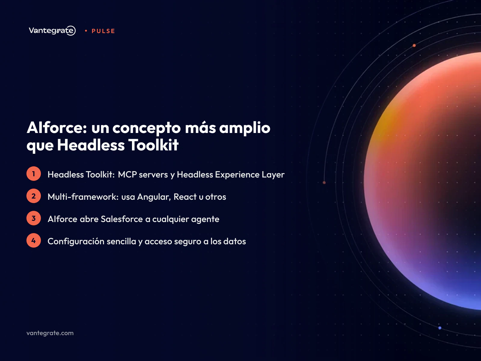 Gráfico que muestra la relación entre AIforce, Headless Toolkit y Agentforce, destacando la expansión de capacidades.