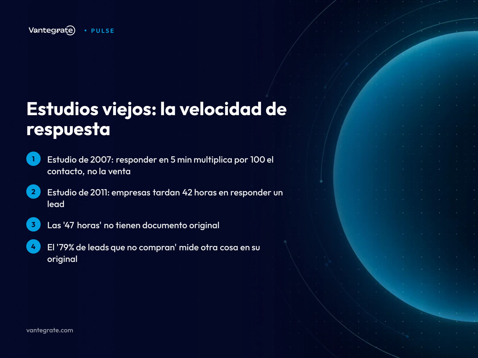 Infografía sobre el origen y la correcta interpretación de las estadísticas de velocidad de respuesta en ventas y marketing.