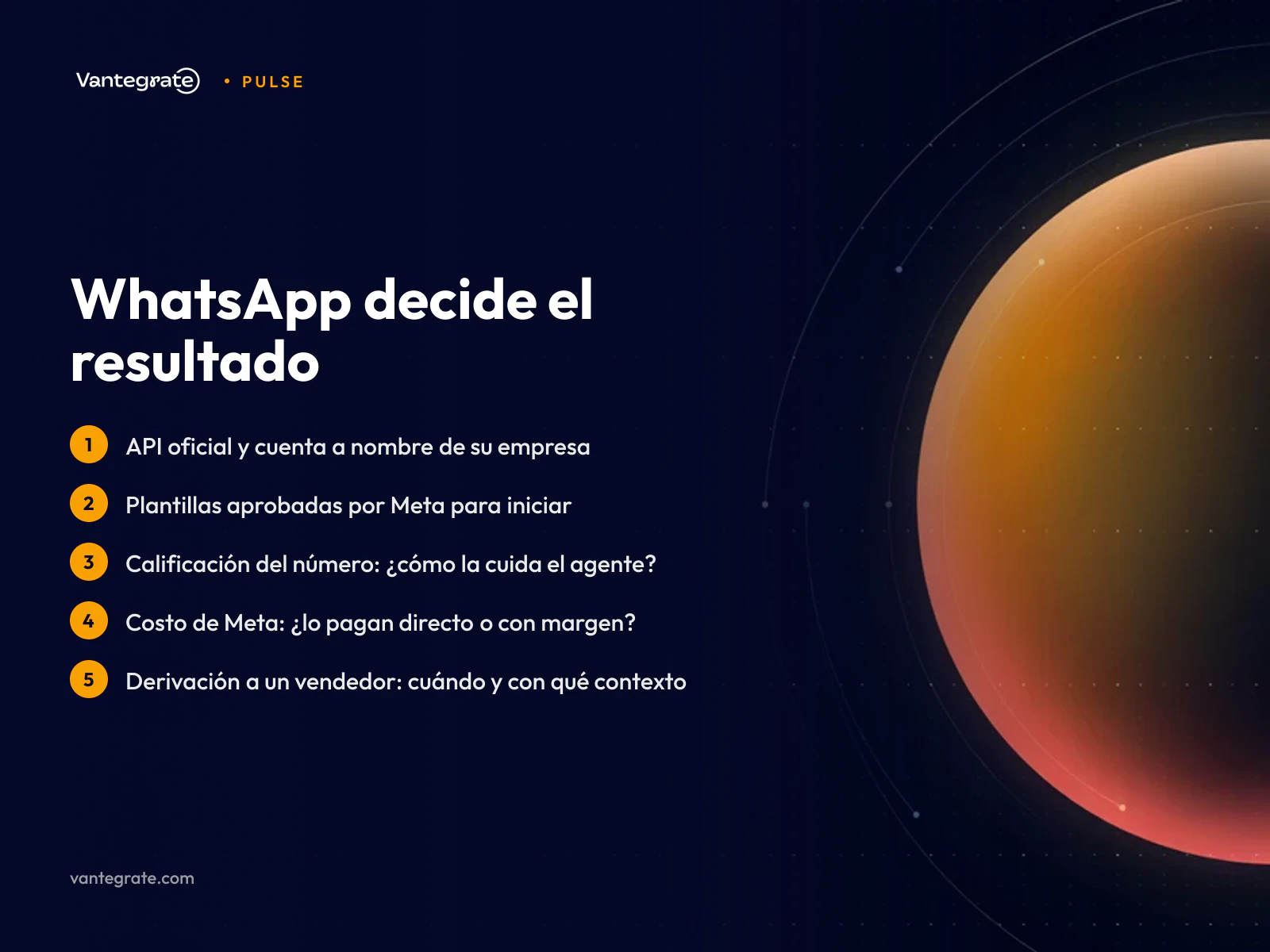 Infografía con los puntos clave que influyen en el resultado de un agente de IA en WhatsApp.