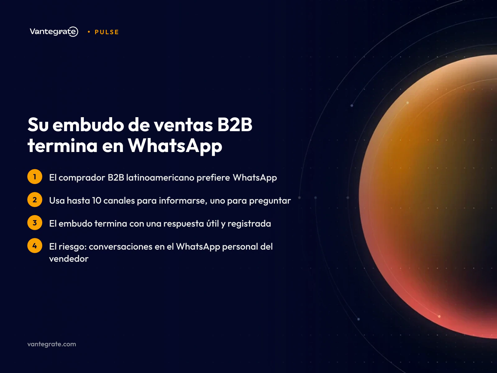 Infografía explicando por qué el canal de comunicación preferido para leads B2B en Latinoamérica es WhatsApp.