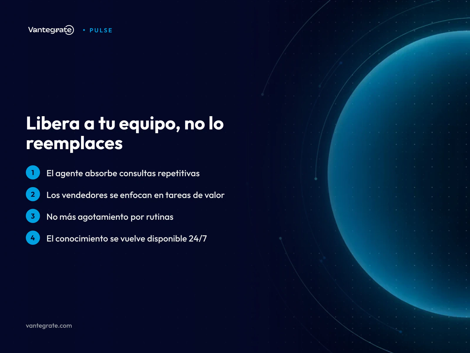 Diagrama que ilustra cómo un agente de IA apoya al equipo de ventas, eliminando tareas rutinarias y mejorando la eficiencia.