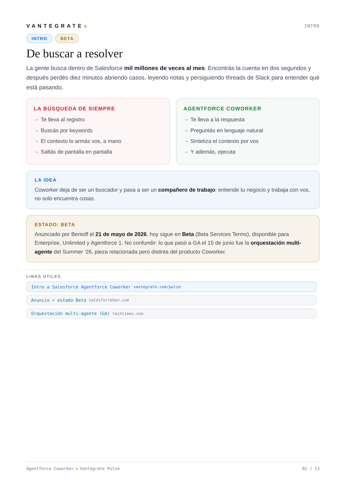 Página 3 de Introducción a Salesforce Agentforce Coworker