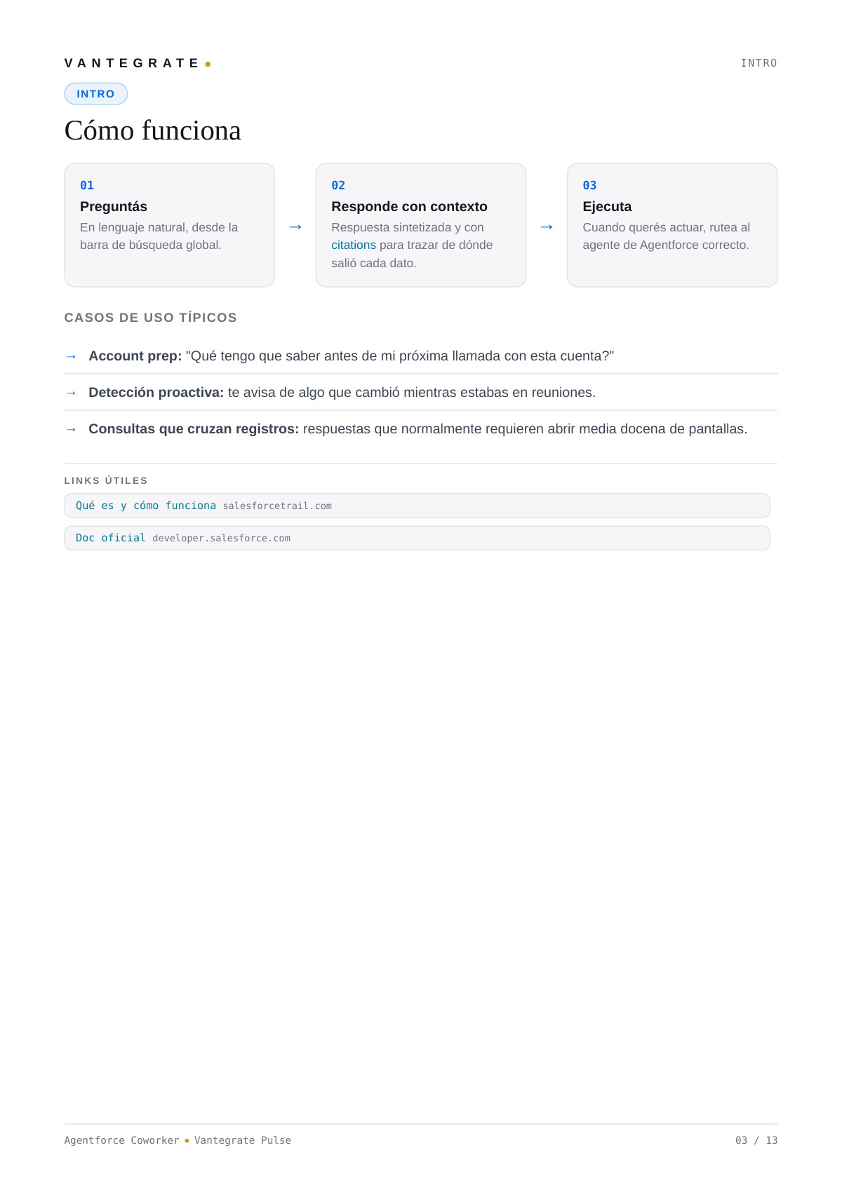 Página 4 de introducción a Salesforce Agentforce Coworker