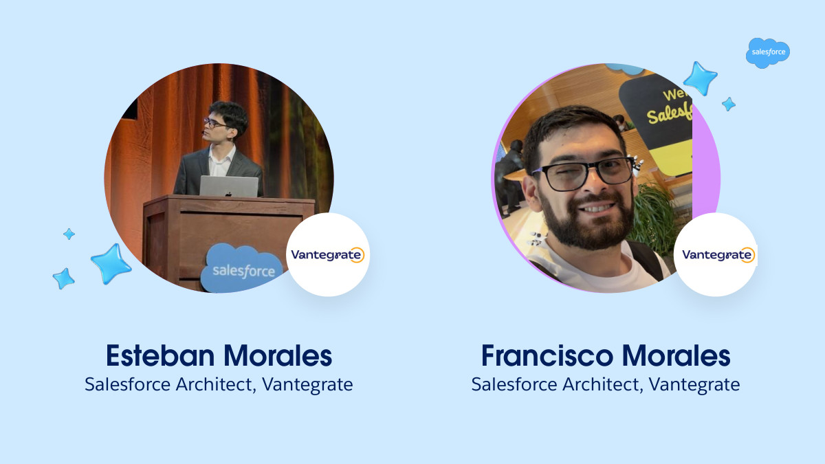 Página 2 de Vantegrate como speakers en eventos Salesforce.