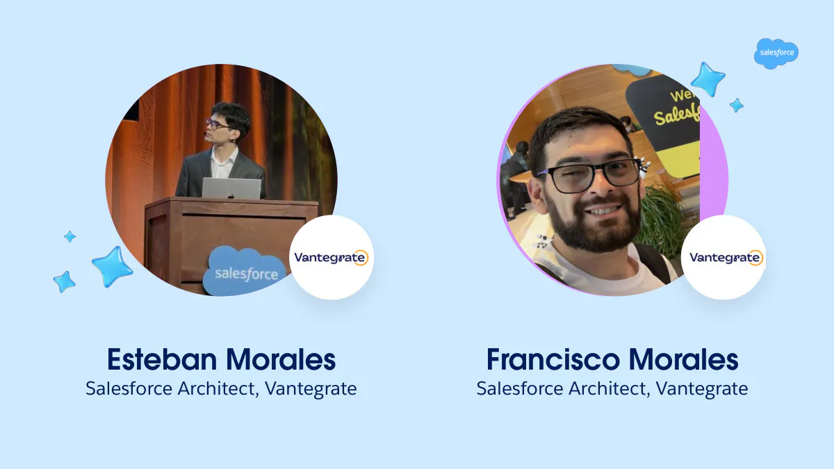 Página 2 de Vantegrate como speakers en eventos Salesforce.