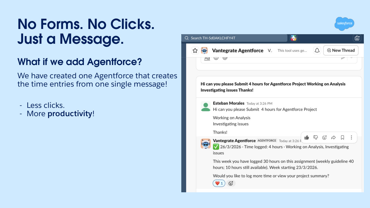 Página 7 de informe sobre Vantegrate como speakers en eventos de Salesforce.
