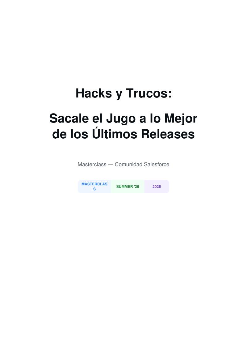 Portada: Hacks y Trucos Salesforce