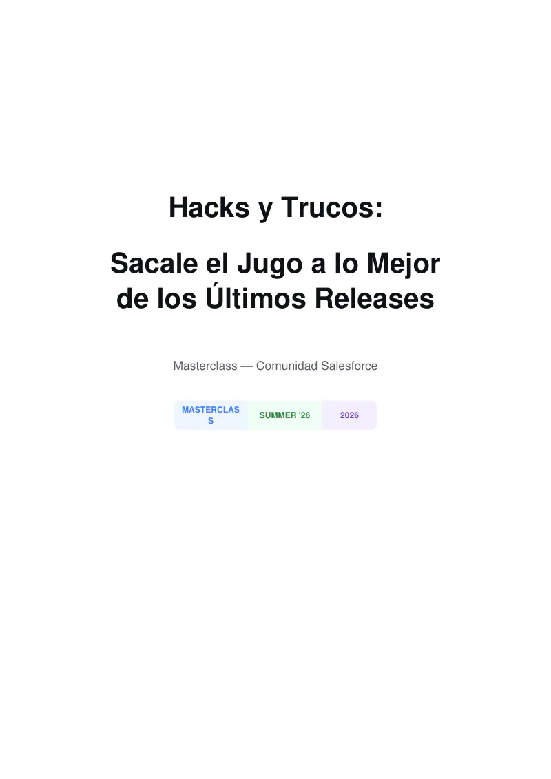 Portada: Hacks y Trucos Salesforce
